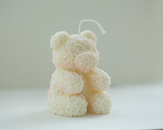Teddy Bear Candle - Cream